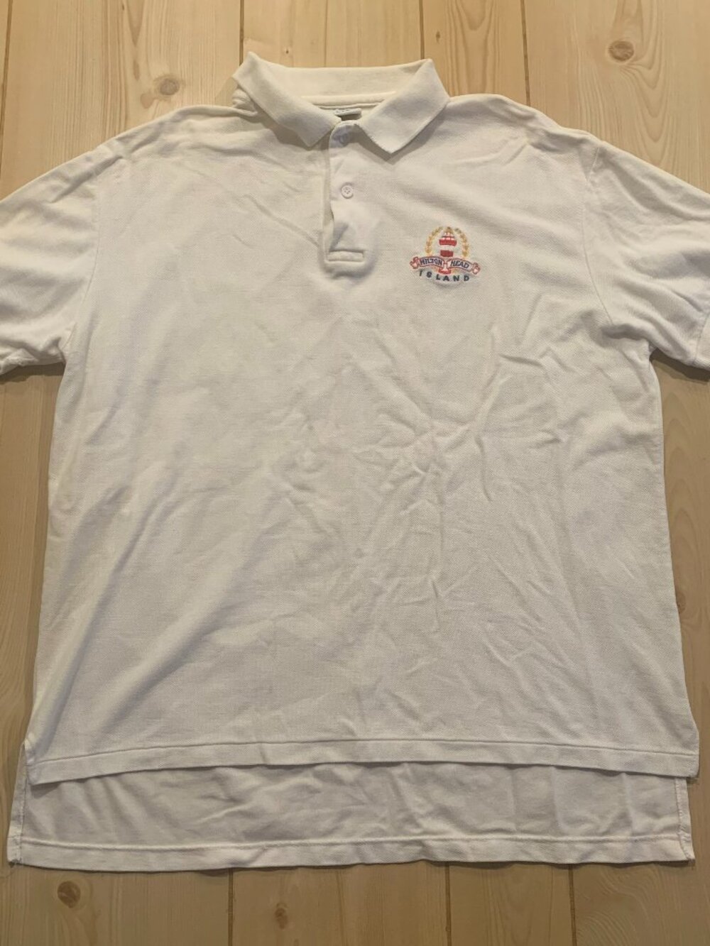 Vintage 90s Hilton Head Island South Carolina Golf Single Stitch Polo Shirt L